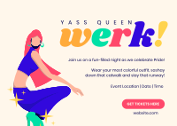 Yass Queen Werk! Postcard