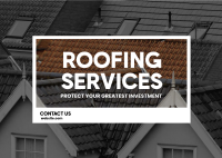 Roofing Service Investment Postcard