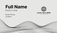 Technology Waves Business Card Design