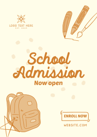 Kids School Enrollment Flyer