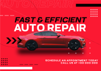 Modern Auto Repair Shop Postcard