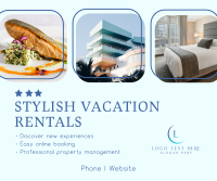 Stylish Vacation Rentals Facebook Post