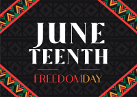 Juneteenth Freedom Revolution Postcard