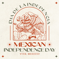 Retro Mexican Independence Day Instagram Post Design