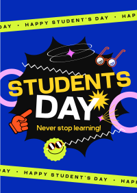 Students Day Greeting Poster