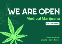 Order Organic Cannabis Postcard