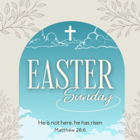 Floral Easter Sunday Instagram Post Design