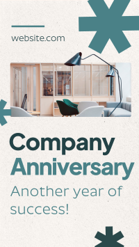 Minimalist Company Anniversary TikTok Video