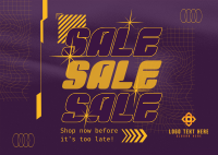 Wireframe Urban Sale Postcard Design