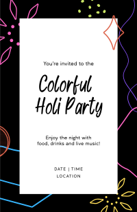 Holi Party Invitation