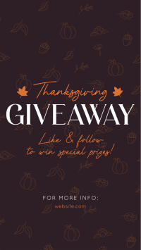 Thanksgiving Day Giveaway Facebook Story