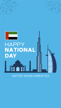 UAE National Day Landmarks Facebook Story