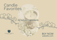 Scented Home Candle  Postcard Image Preview