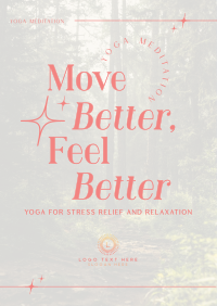 Modern Feel Better Yoga Meditation Flyer