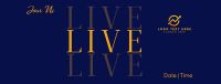Simple Live Announcement Facebook Cover