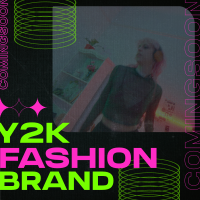 Y2K Fashion Brand Coming Soon Instagram Post Design