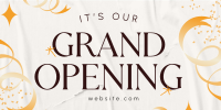 Ribbon Grand Opening Twitter Post Design