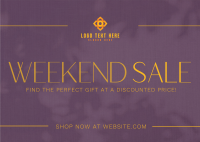 Minimalist Weekend Sale Postcard