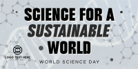 Sustainable World Science Day Twitter Post