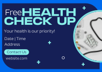 Free Health Checkup Postcard