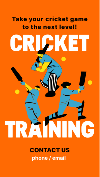 Cricket Training Camp Instagram Reel Design