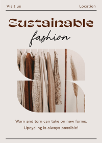 Elegant Minimalist Sustainable Fashion Poster