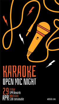 Karaoke Open Mic Instagram Story