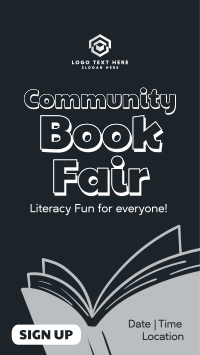 Community Book Fair Facebook Story Design