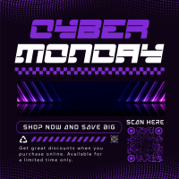 Futuristic Cyber Monday Instagram Post Design