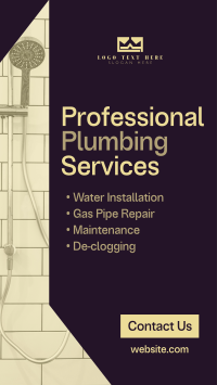 Professional Plumbing Service Instagram Reel Image Preview