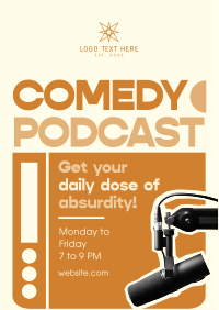 Daily Comedy Podcast Flyer Image Preview