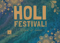 Mandala Holi Festival of Colors Postcard