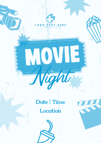 Retro Movie Night Flyer