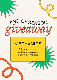 End Of Season Giveaway Poster