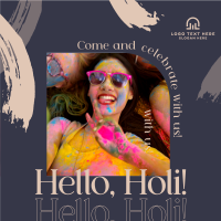 Hello Holi Instagram Post Design