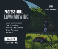 Lawnmowers for Hire Facebook Post