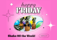 Happy Friday Postcard Design