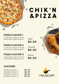 Chicken & Pizza Menu