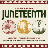  Retro Juneteenth Greeting Instagram Post Design