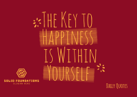 Happiness Within Yourself Postcard Image Preview