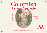 Modern Nostalgia Colombia Travel Hacks Postcard