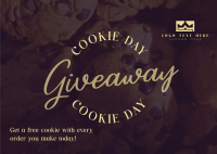 Cookie Giveaway Treats Postcard Design