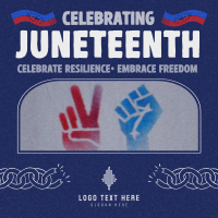 Rustic Juneteenth Greeting Linkedin Post