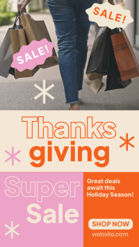 Super Sale this Thanksgiving YouTube Short Design