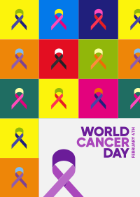 Cancer Day Pop Art Poster