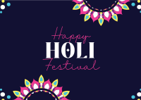 Holi Festival Postcard