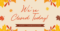 Falling Leaves Closed Sign Facebook Ad