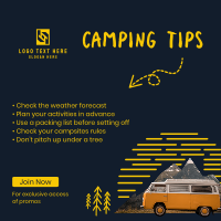 Camping Tips Instagram Post