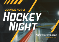 Ice Hockey Night Postcard