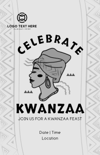 Kwanzaa African Woman Invitation